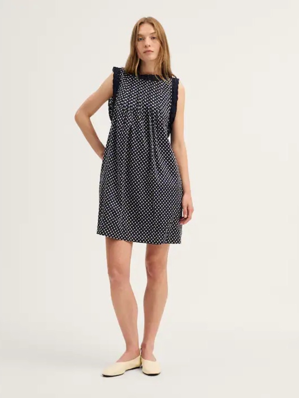 Madewell Crochet-Trim Boatneck Mini Dress size medium